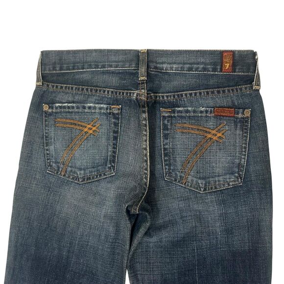 7 For All Mankind Jeans Womens 27 Blue Bootcut Medium Wash Dojo Denim USA - Picture 1 of 11